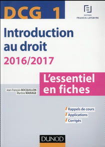 Dcg 1 - introduction au droit - l'essentiel en fiches (édition 2016/2017)