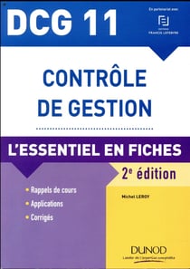Dcg 11 - contrôle de gestion - l'essentiel en fiches (2e édition)