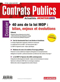 Actualité Commande Contrats Publics n.266 : 40 ans de la loi MOP : bilan, enjeux et évolutions