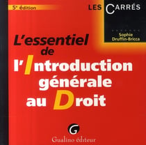 L'essentiel de l'introduction générale au droit (5e édition)