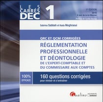 Réglementation professionnelle et déontologie de l'expert-comptable et du commissaire aux comptes 2016