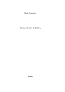 Journal de Bréona - notes sur la montagne