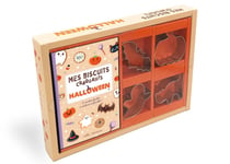 Coffret - Mes biscuits craquants - Halloween : 4 emporte-pièces et 15 recettes faciles à réaliser en famille !