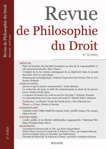 Revue de Philosophie du Droit n.3 (édition 2025)