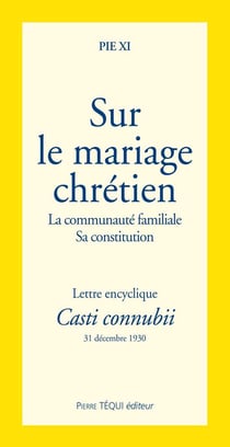 Sur le mariage chrétien