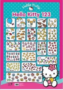 Poster educatif/hello kitty 123