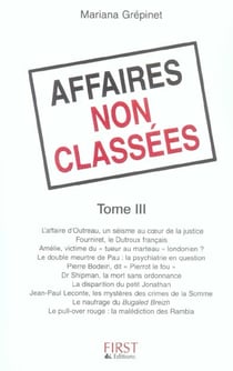 Affaires non classees t.3