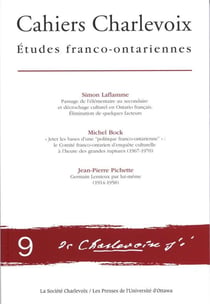 Cahiers Charlevoix 9 : Études franco-ontariennes