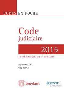 Code judiciaire 2015 (11e édition)