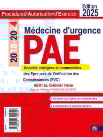 PAE annales corrigées médecine d'urgence (édition 2025)