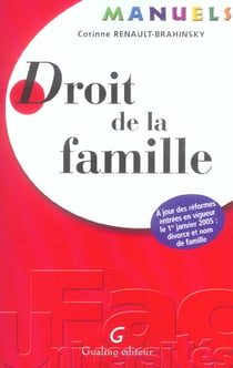 Manuel de droit de la famille