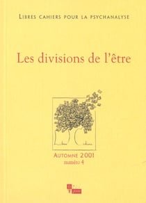 Les divisions de l'etre