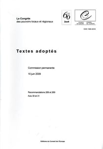 Le congrès des pouvoirs locaux et régionaux - 10 juin 2009