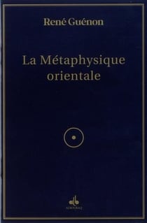 La métaphysique orientale