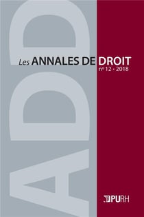 Les Les Annales de droit, n° 12/2018
