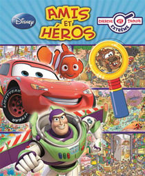 PIXAR - AMI ET HEROS - CHERCHE ET TROUVE ALBUM AVEC LOUPE INTEGREE