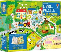 Livre et puzzle : À la ferme
