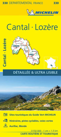 Cartes départementales n.330 : Cantal, Lozère