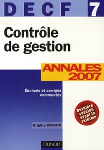 Contrôle de gestion - decf 7 - annales 2007
