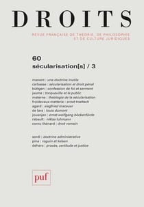 Revue Droits n.60 : sécularisations Tome 3