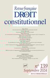 Revue française de droit constitutionnel n.139