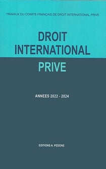 Droit international privé : années 2022-2023, 2023-2024