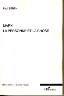 Marx - la personne et la chose