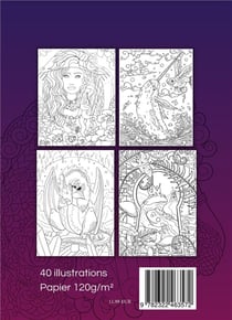 Merveilleuses fantaisies - 40 illustrations de creatures et lieux imaginaires a colorier