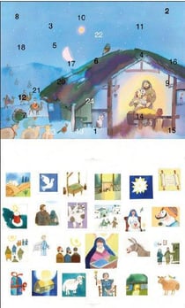 Calendrier de l'Avent - la crèche de Noël