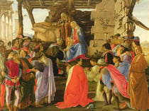 Calendrier de l'avent l'adoration des mages : Botticelli
