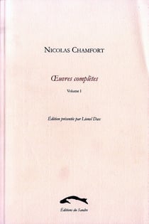 Oeuvres complètes de Nicolas Chamfort Tome 1