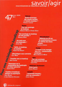 Savoir/agir Tome 47 : pour une sociologie du handicap