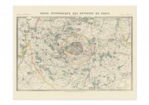 Carte pittoresque des environs de Paris