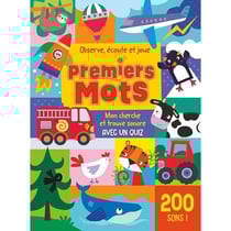 Premiers mots 200 sons : Mon cherche et trouve sonore avec un quiz