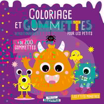 Mon P'tit Hemma - Coloriage et gommettes pour les petits - Les p'tits monstres - + de 200 gommettes repositionnables
