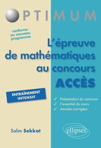 L'épreuve de mathématiques au concours ACCES