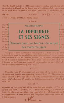 LA TOPOLOGIE ET SES SIGNES : Éléments pour une histoire sémiotique des mathématiques