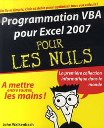 Programmation vba pour excel 2007 pour les nuls