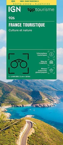 1M926 France Touristique plastifiée
