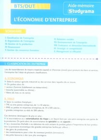 BTS/DUT - l'économie d'entreprise