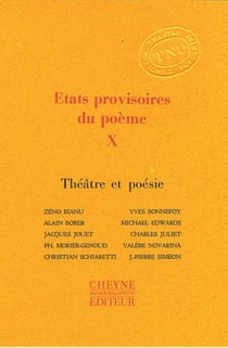 Revue Etats provisoires du poème n.10 : théâtre et poésie