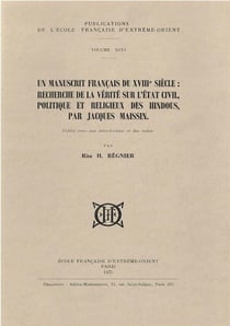 Un manuscrit français du xviii siècle - recherche de la vérité sur l'état civil, politique et religieux