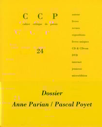 Cahier critique de poésie - ccp 24