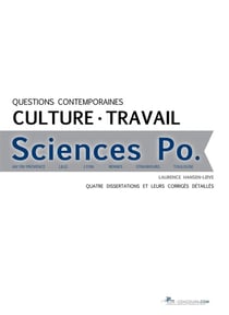 Travail et culture - préparer le concours commun de sciences po