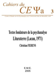 Textes fondateurs de la psychanalyse - lituraterre (Lacan 1971)