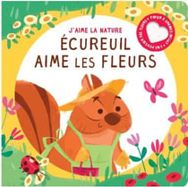 Écureuil aime les fleurs