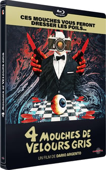 4 mouches de velours gris