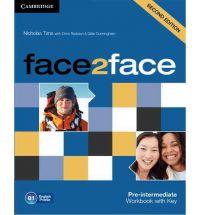 Face2Face Second Edition Workbook with Key Pre-Intermediate