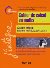 Cahier de calcul en maths - classes prépas