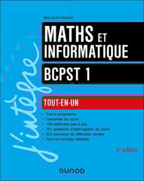 Maths et informatique - BCPST 1re année - Tout-en-un (3e édition)